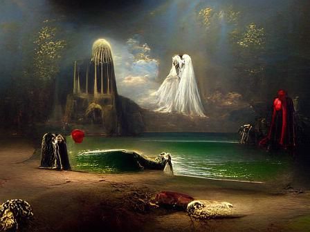 Love and death | gustave dore| albert bierstadt | detailed |...
