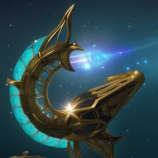Fish Gold Space Rider