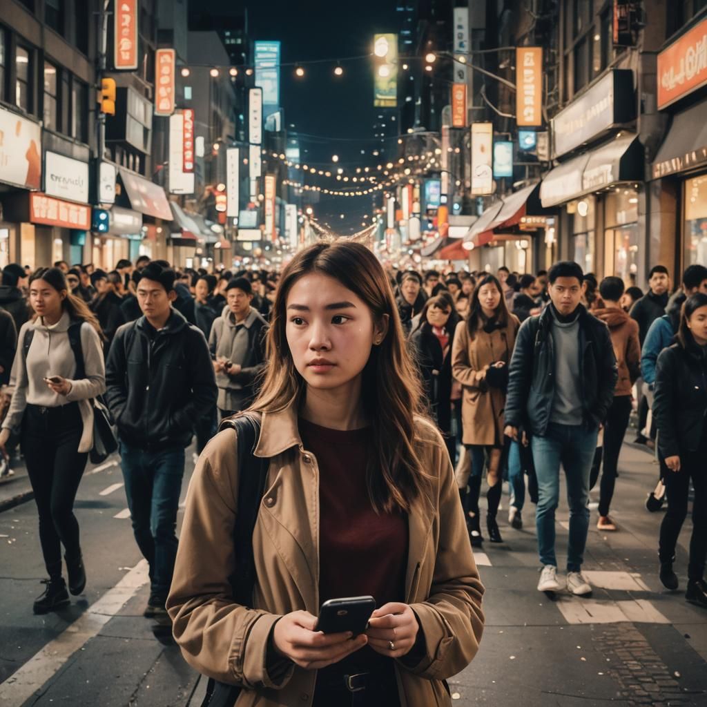 A bustling city