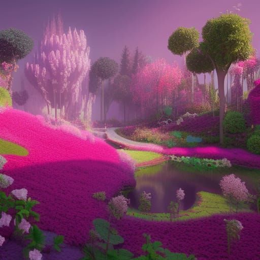 Pink Flower Garden