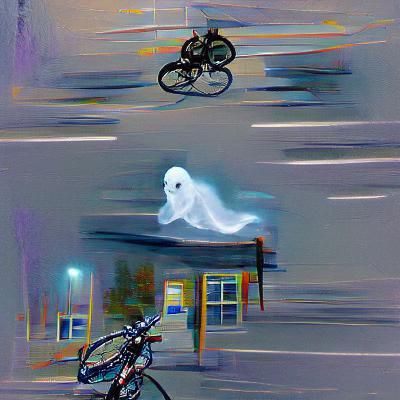 Ghost on a bike