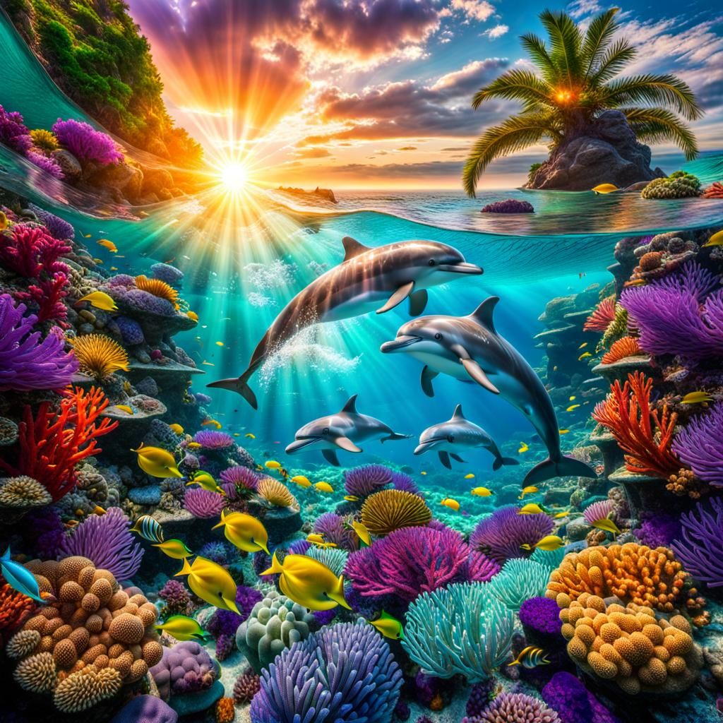 Dolphin Family  by @Chelle