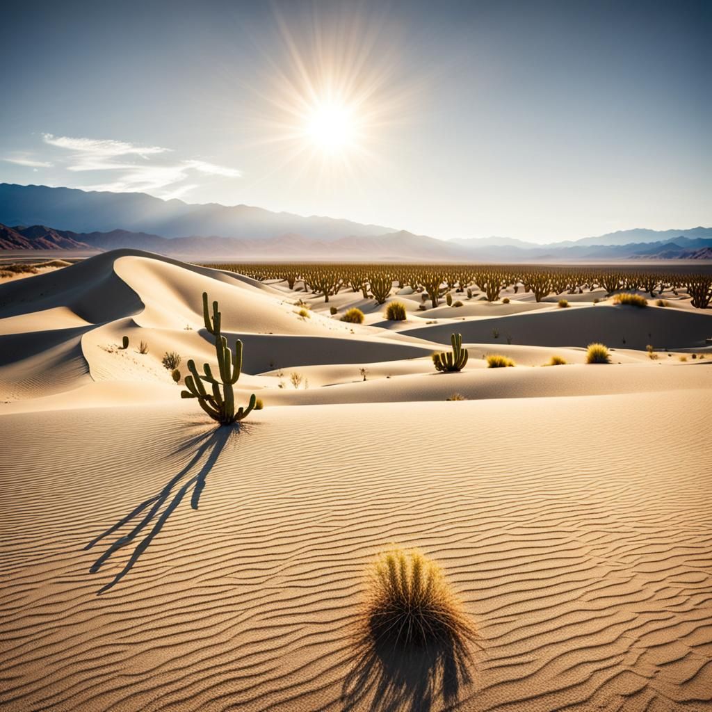 Beautiful Summer Scene Of Sand Dunes In Death Valley California With 