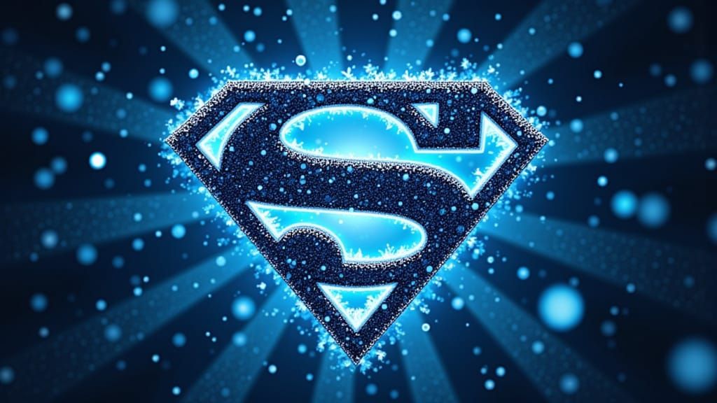 Glittery 'SuperCool' Script with Winter Fractals