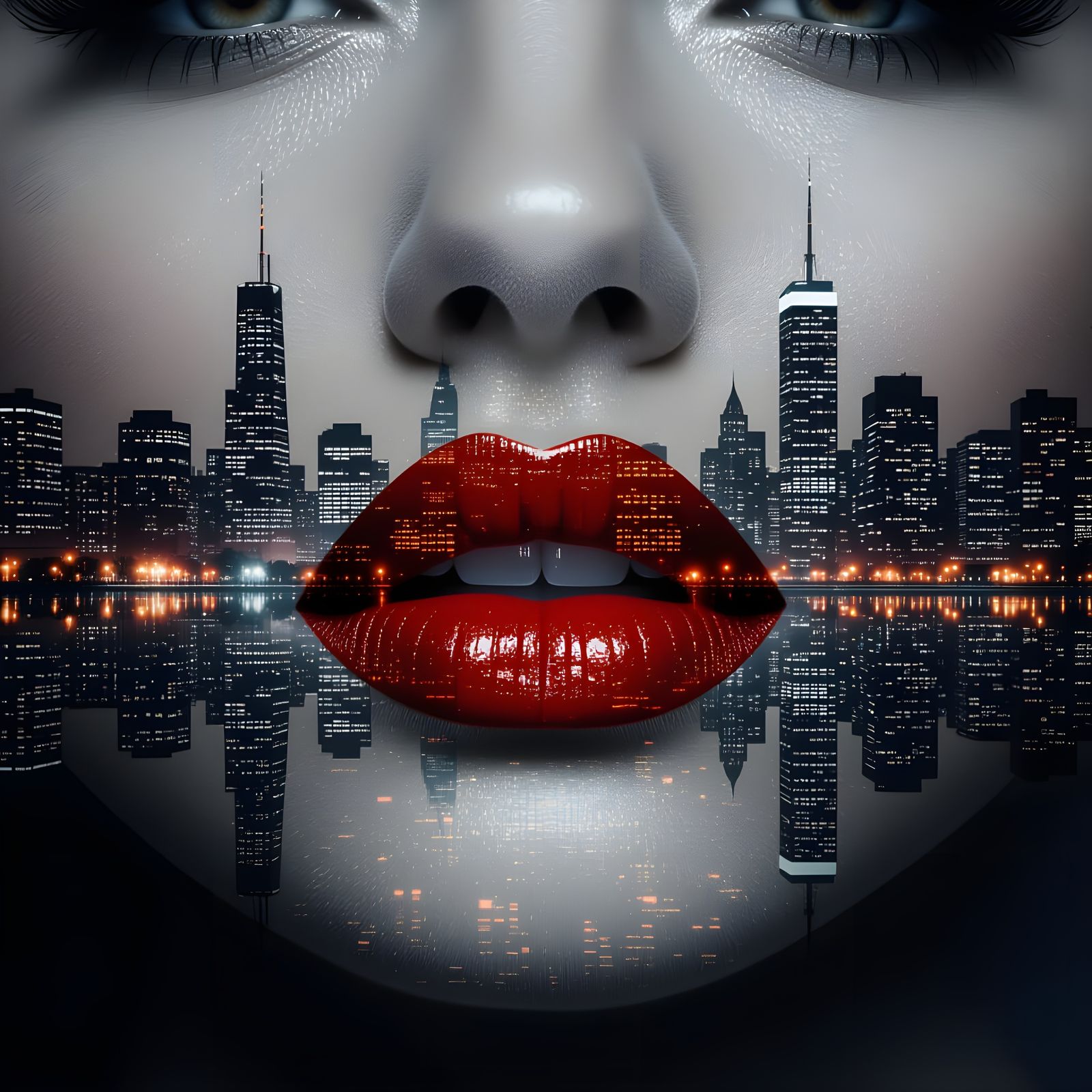 City skyline double exposure  by @Latro