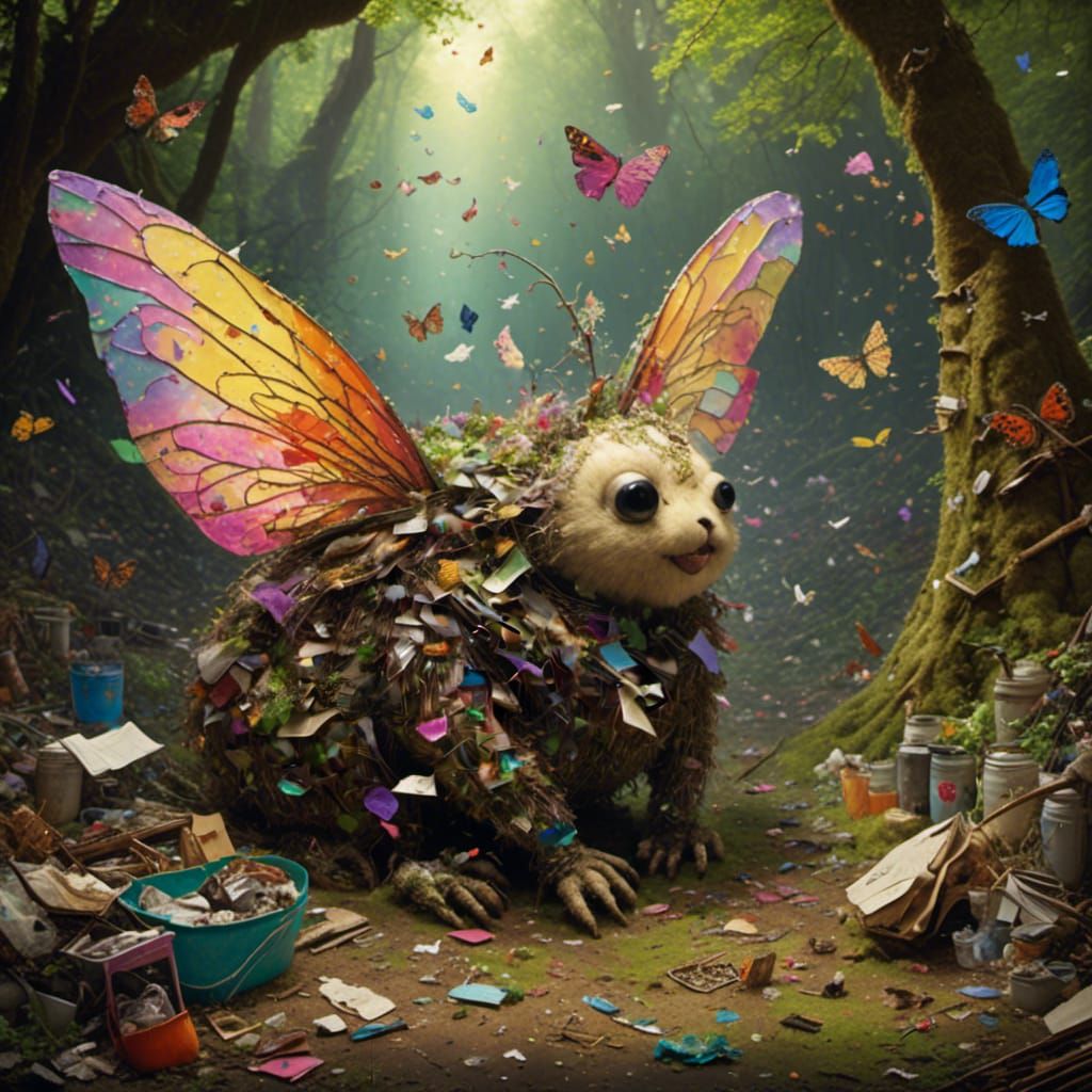 <lora:BBOX Litter Critter:1.0> focus on a creature made entirely of litter.

parcels shuffled thru their postal passes, boxey masses on thei...