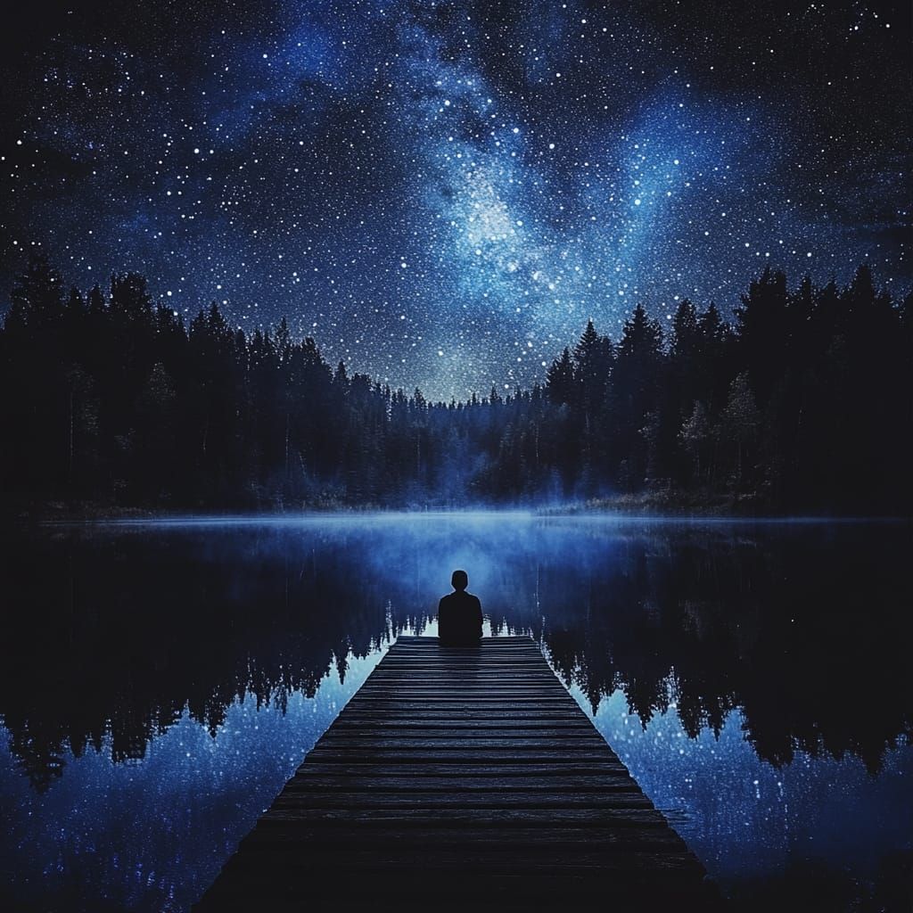 Isolated Dock on a Lake