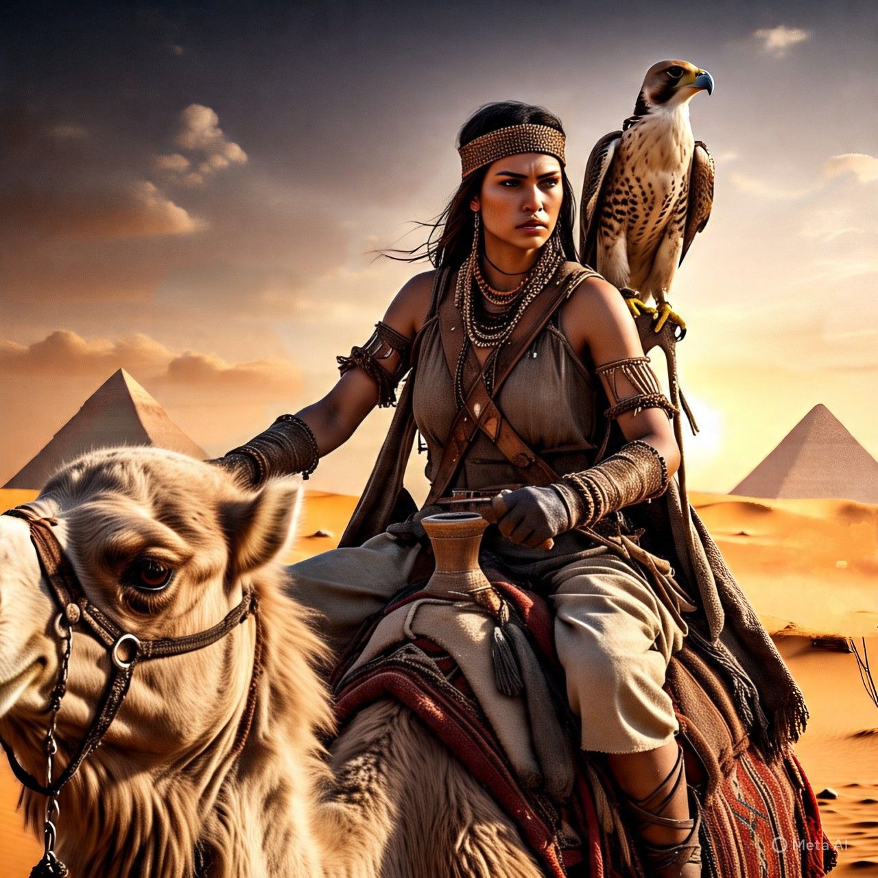 Falconry in the desert