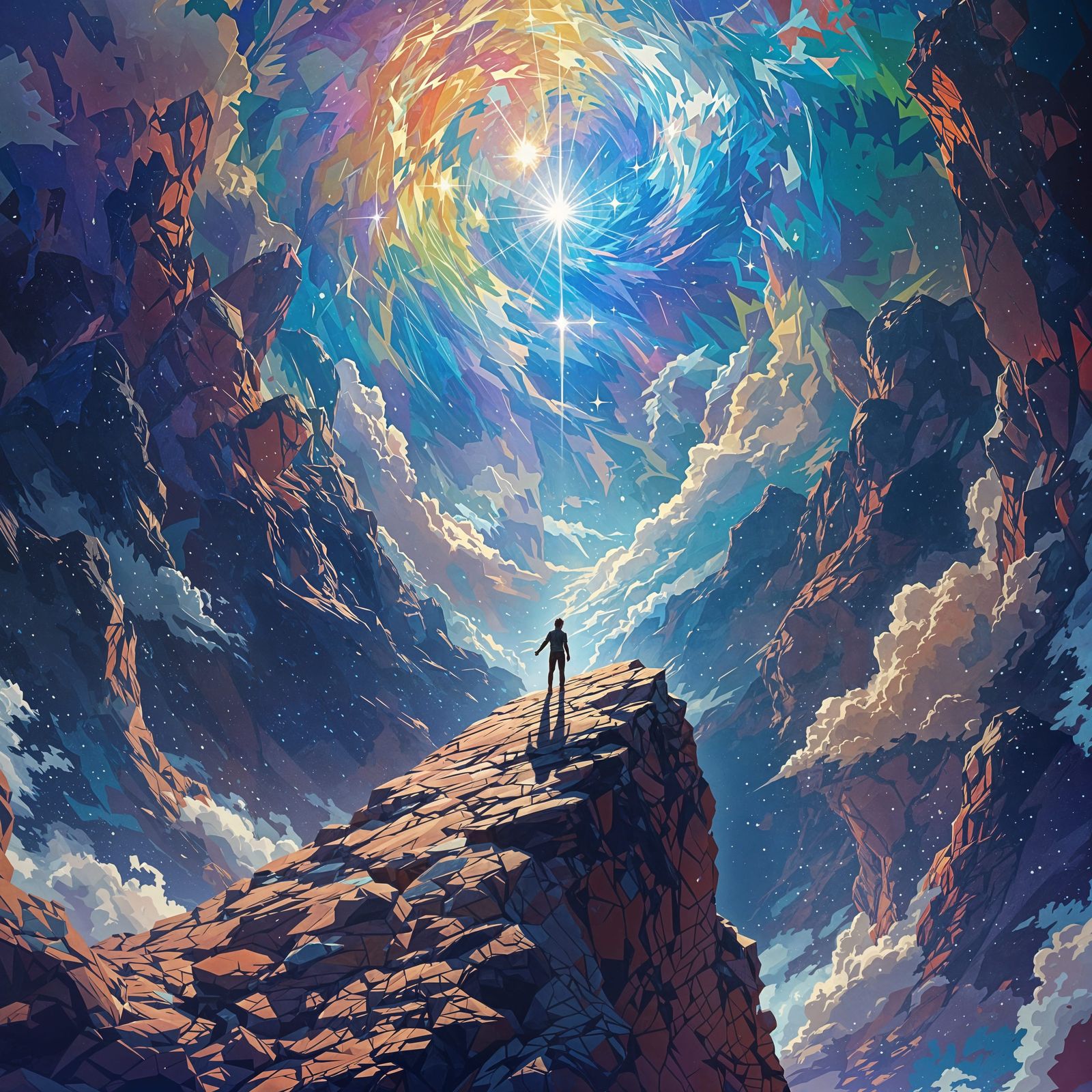 “The world is hollow, and I have touched the sky.”  by @Fantasy Art by Kay