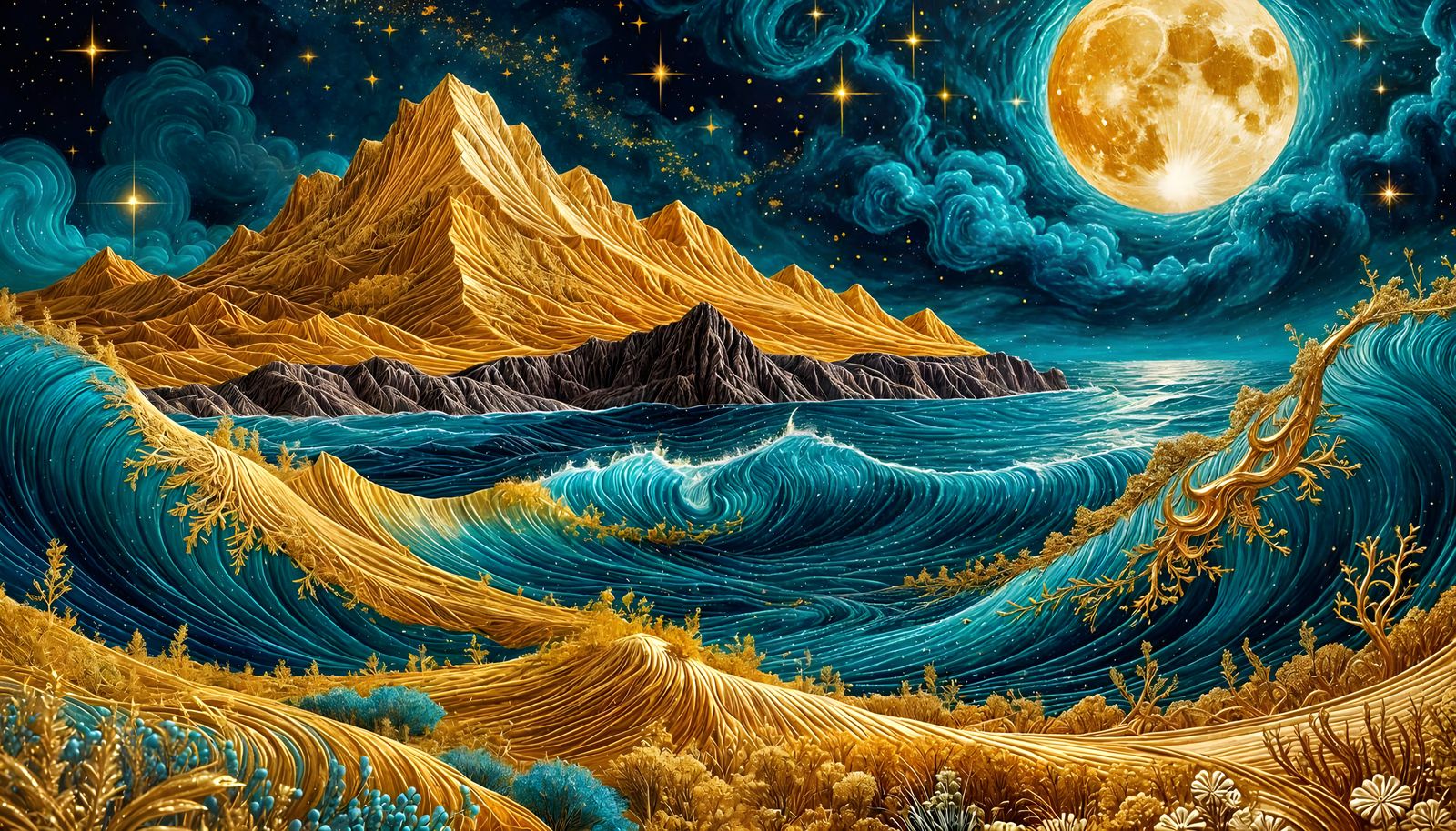 Cerulean Wavescape  by @lawrencelot