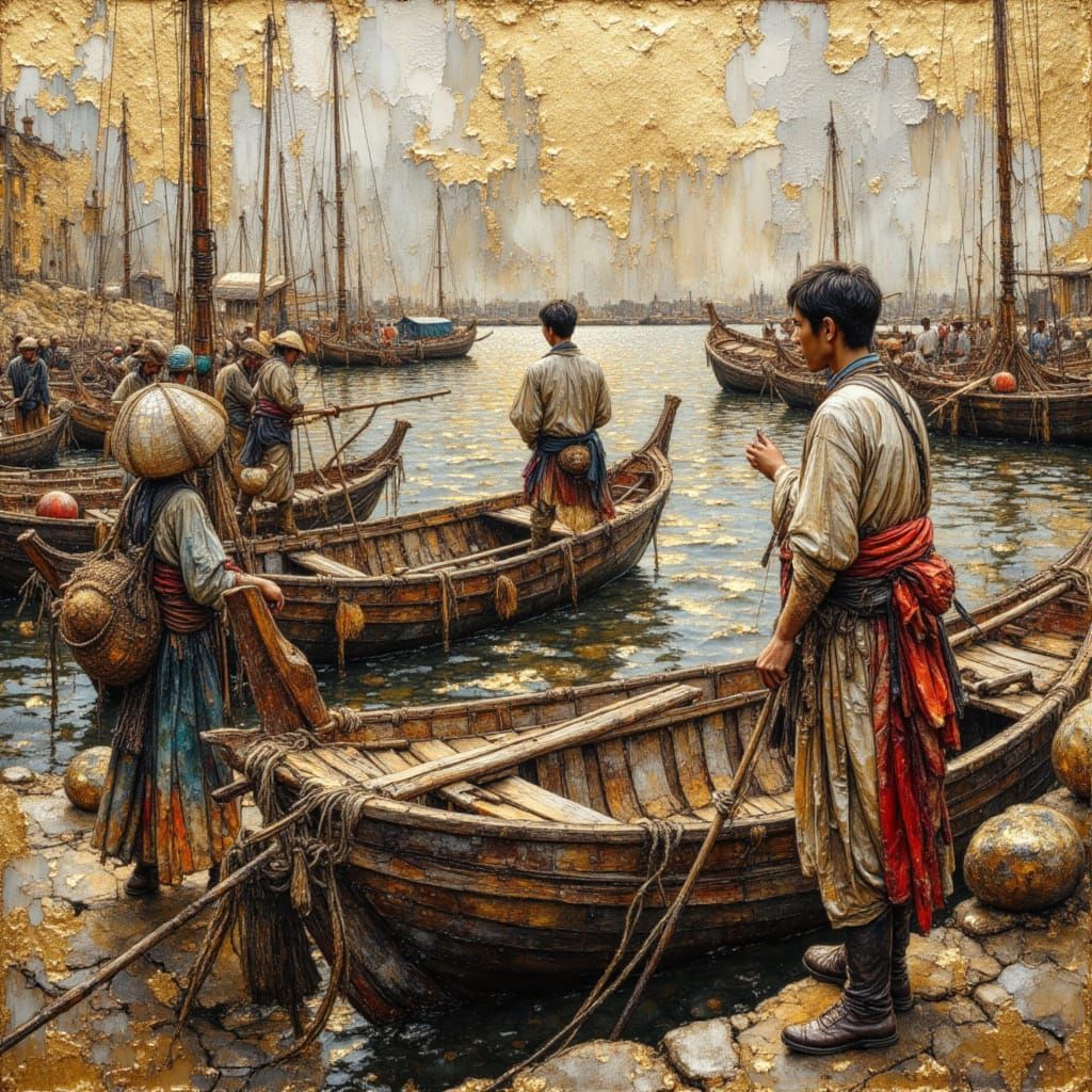 Medieval fishing docks  by @Oreva