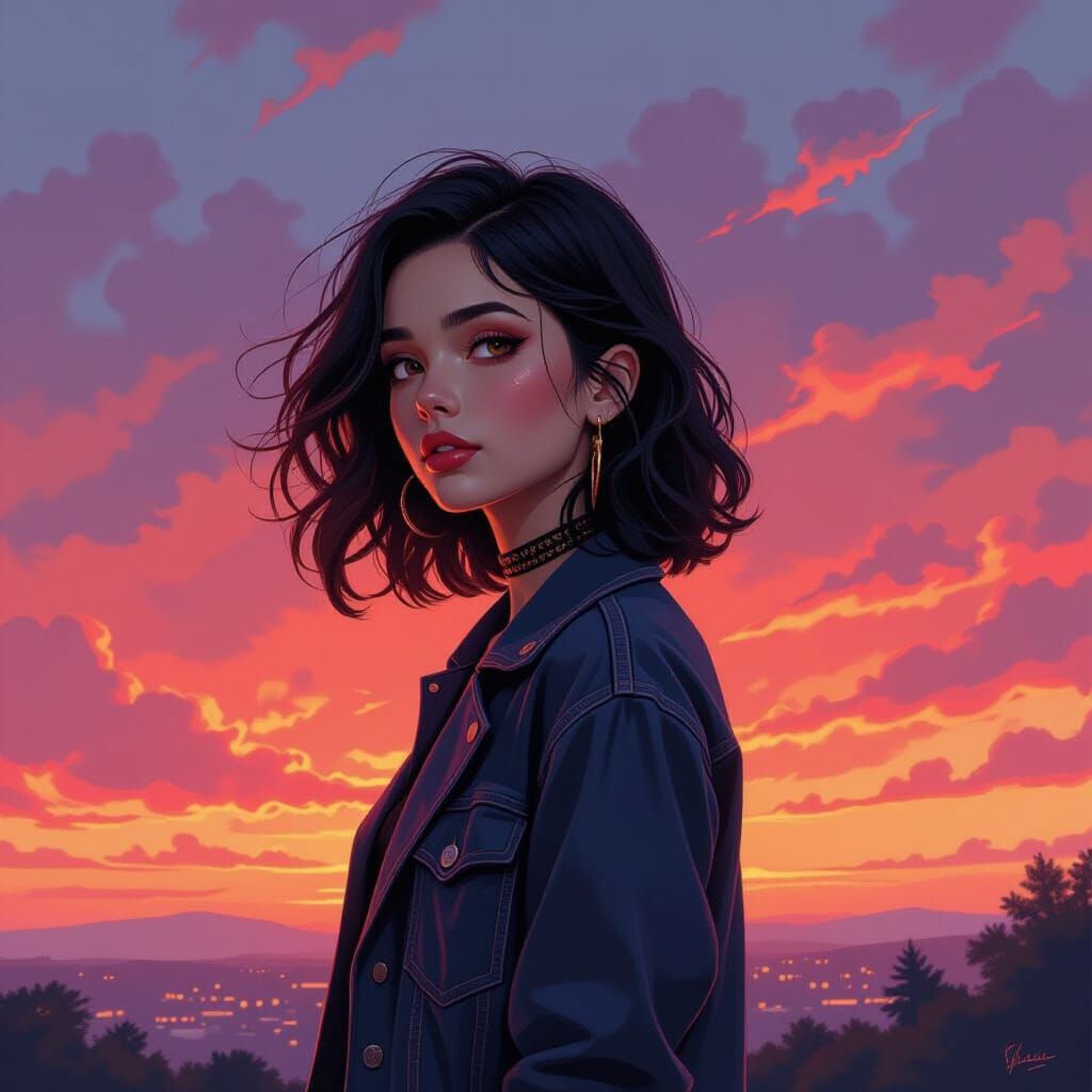 Free to just be. Tangerine sky. Periwinkle wind.   by @PS