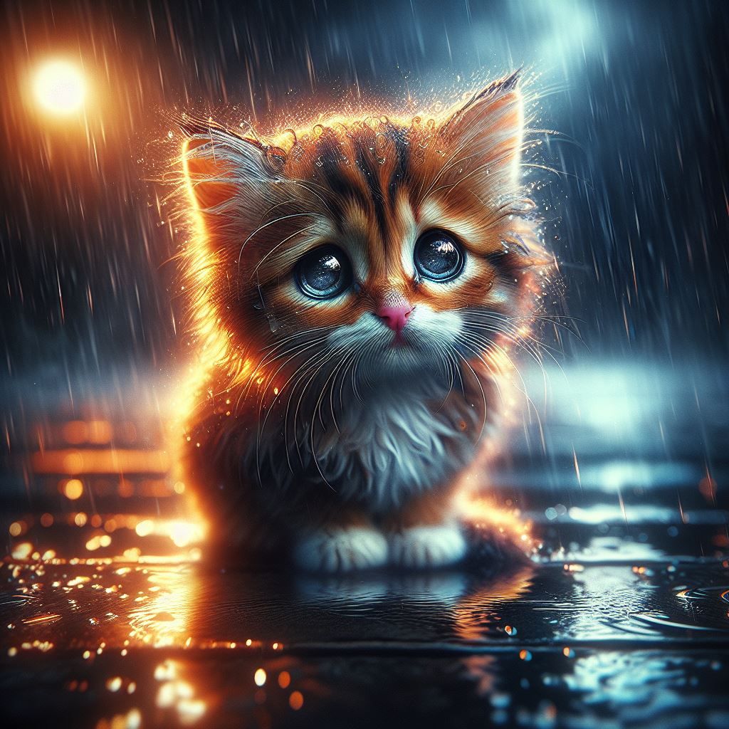 sad kitten  by @harlow