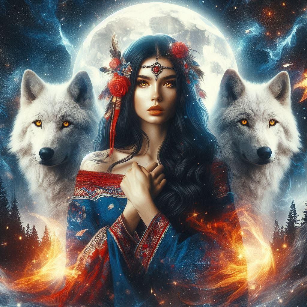 Beautiful Wolf Shaman 1