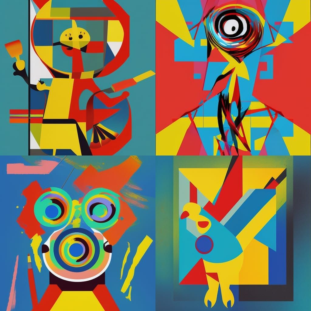 polish natinal happy bird dancing with painting brush AI Generated