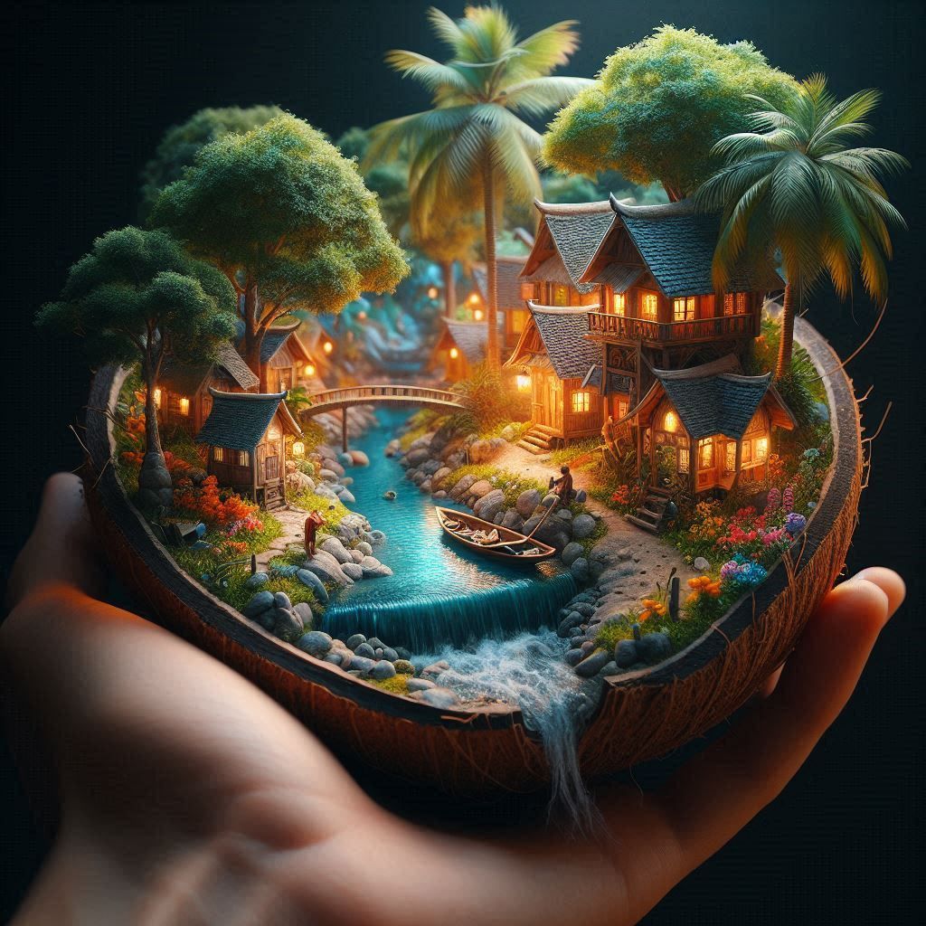 Coconut Village in the forest