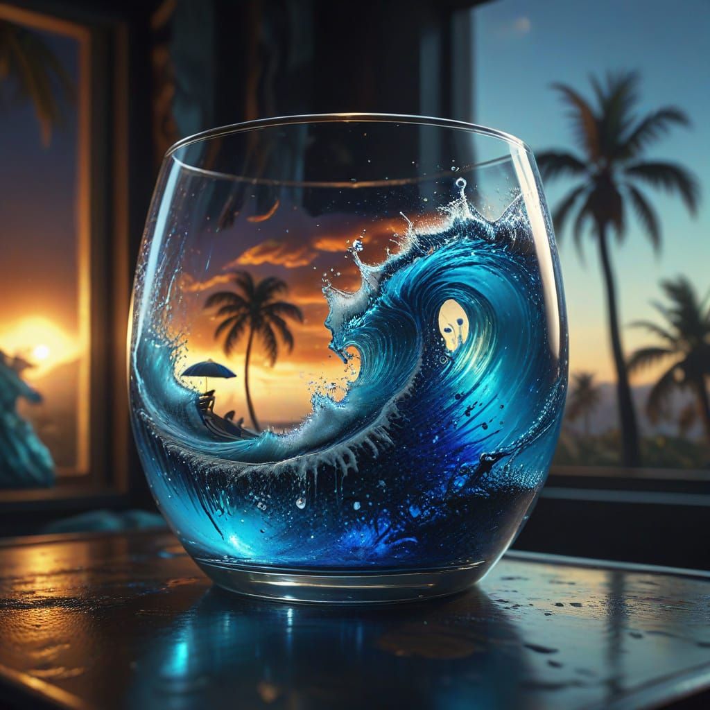 Waterscape in A Glass  by @Bridgett West 