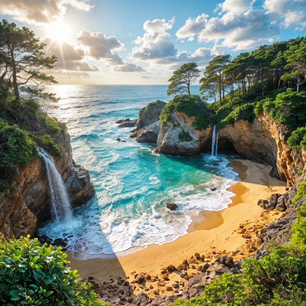 Hidden coastal cove  by @ArwenEvenstar