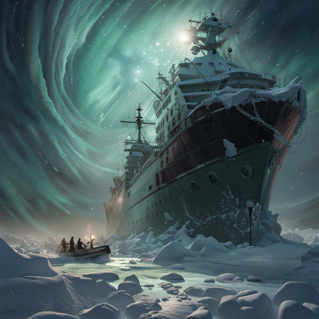 Antartic Ice Cutter in Treacherous Ice Field #3
