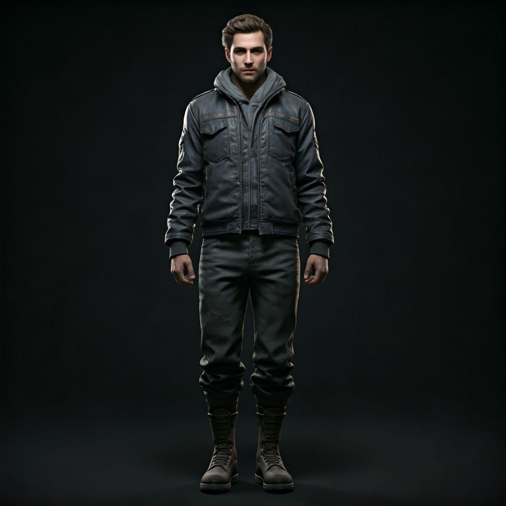 Young Jewish Boy in a Synagogue Courtyard
