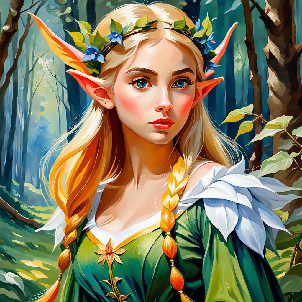 Beautiful Elf - AI Generated Artwork - NightCafe Creator