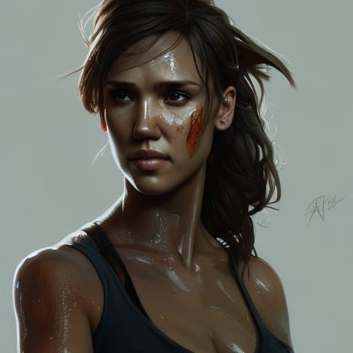 Jessica Alba #4 - AI Generated Artwork - NightCafe Creator