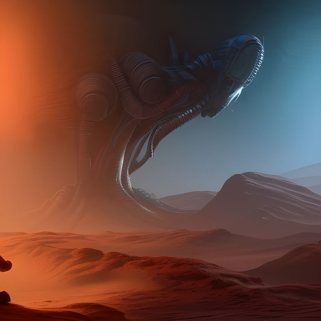 Alien on mars