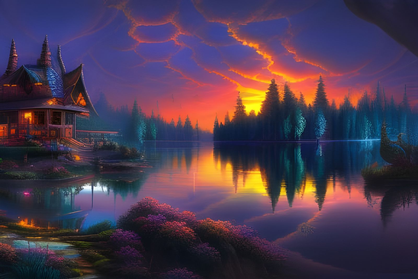 home on the lake  by @shooflower