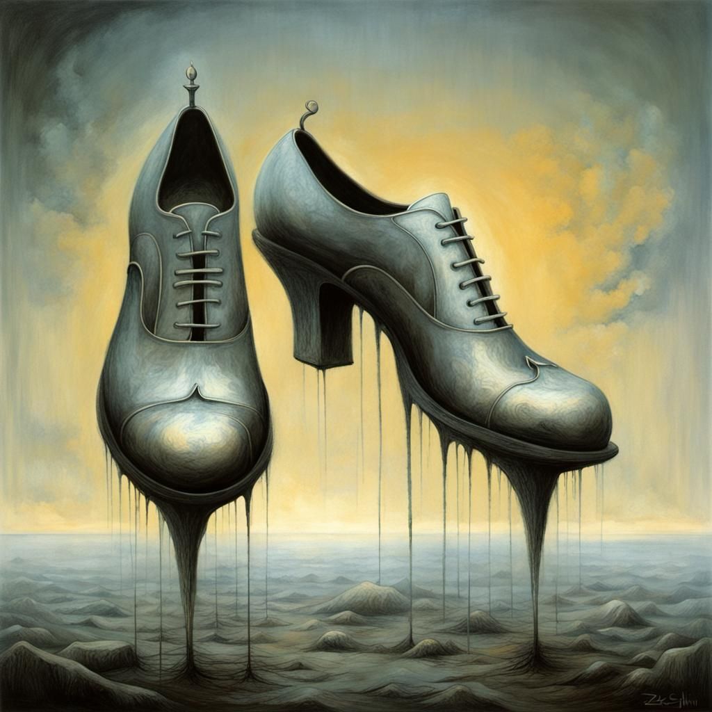 Silver Shoes (by Zdzislaw Beksinski )
