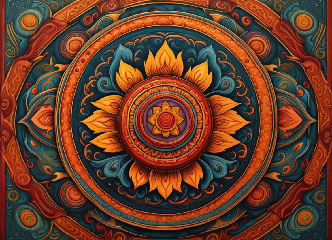 Tibetan inspired Mandala AI Generated Artwork NightCafe Creator tibetan-inspired-mandala-ai-generated-artwork-nightcafe-creator