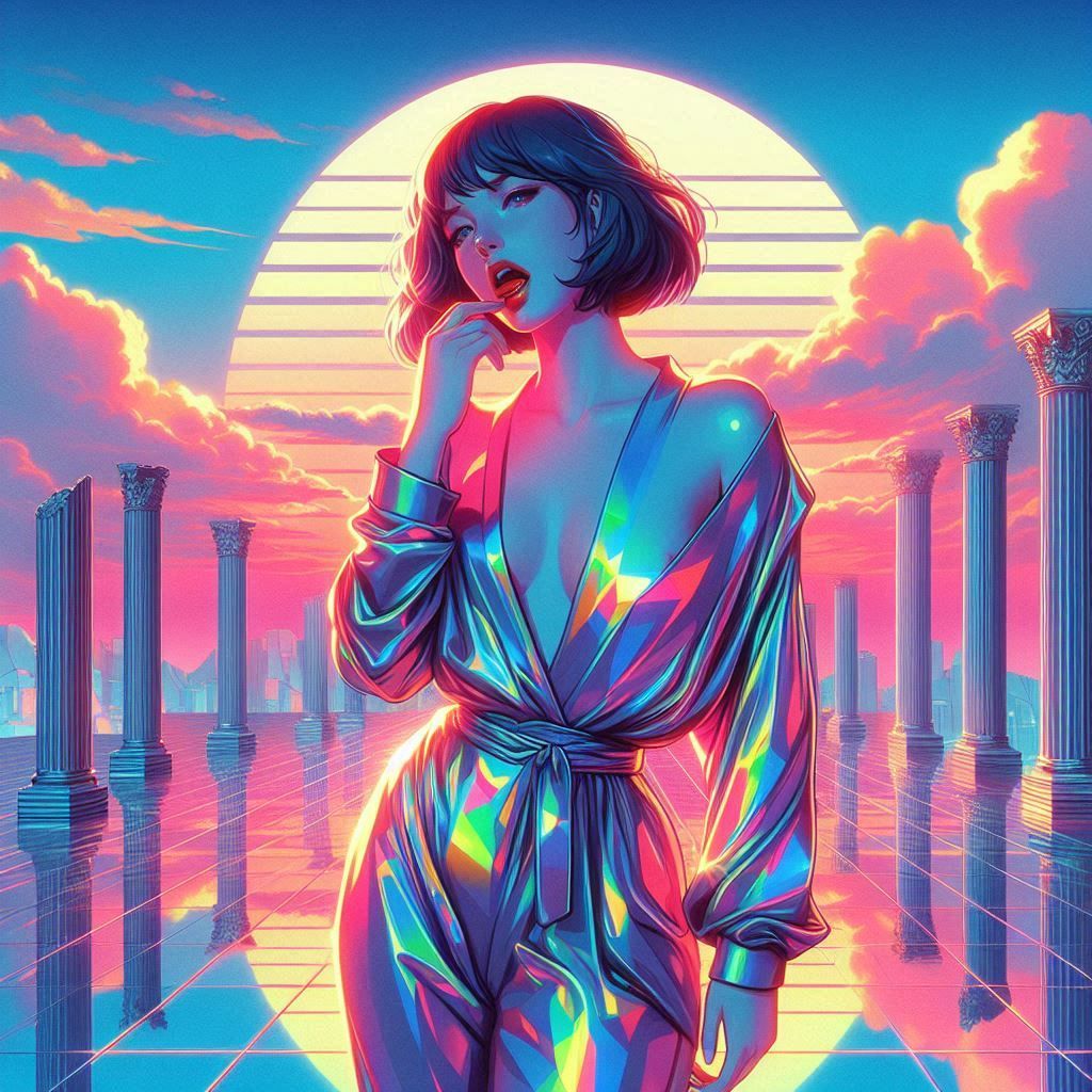 hajime sorayama 80s retro futurism sci-fi vintage concept co...