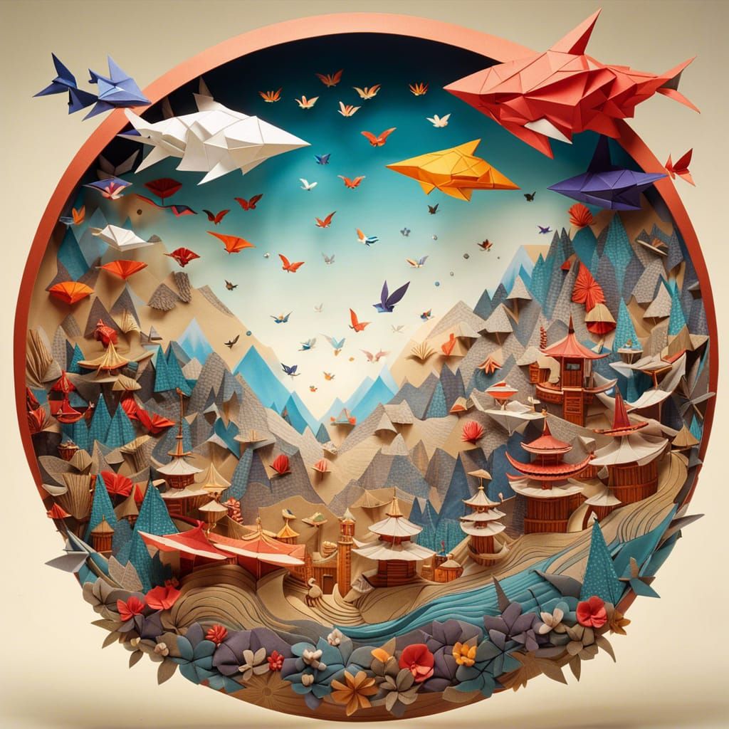 Origami world  by @David Gotet