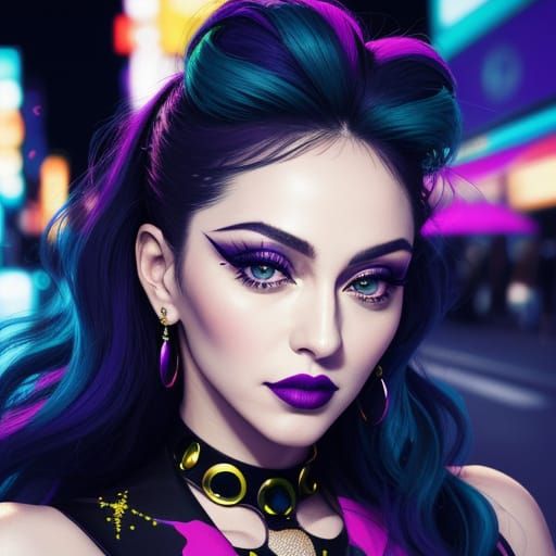 Madonna in Tokyo: Dreamlike Surrealism Portrait