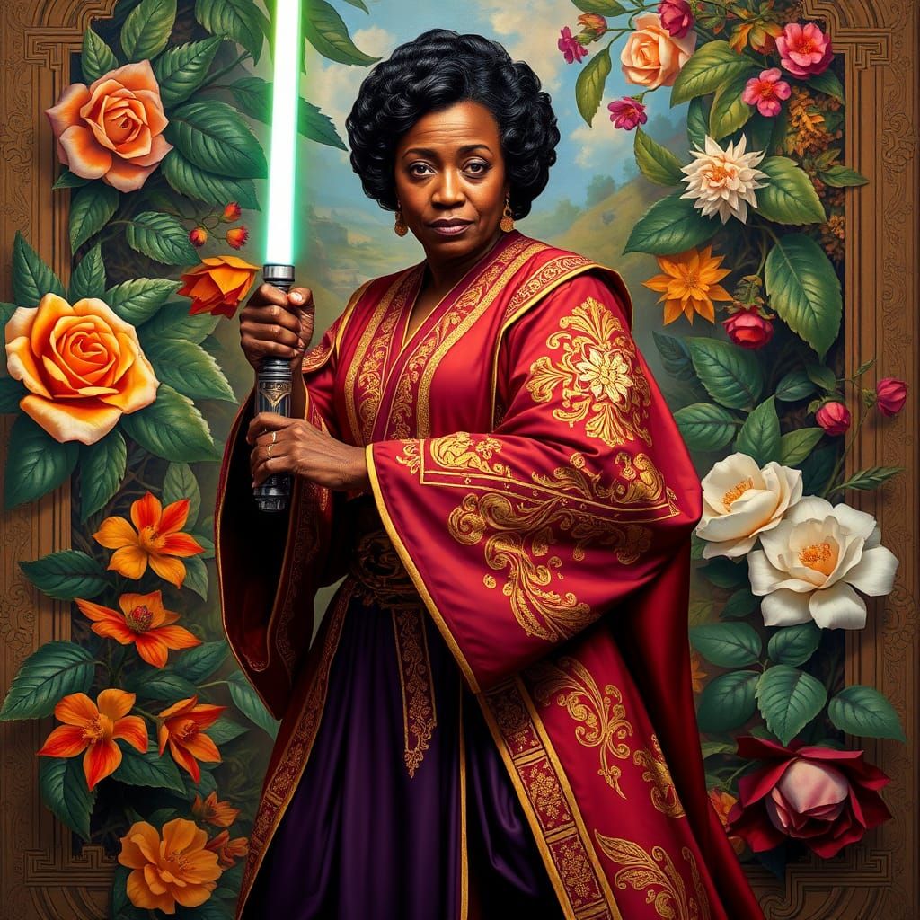 Jedi in the Style of Kehinde Wiley