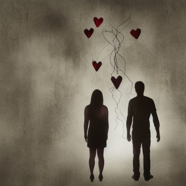 Two people share their hearts in a secret room dark sinister