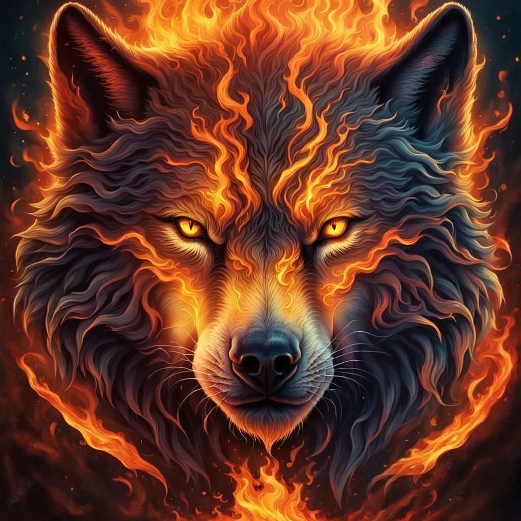 Fire wolf