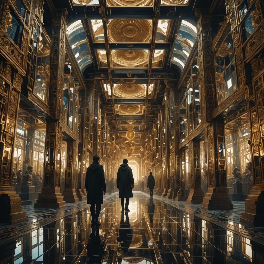 Temple of Mirrors A vast temple built entirely of mirrors, reflecting