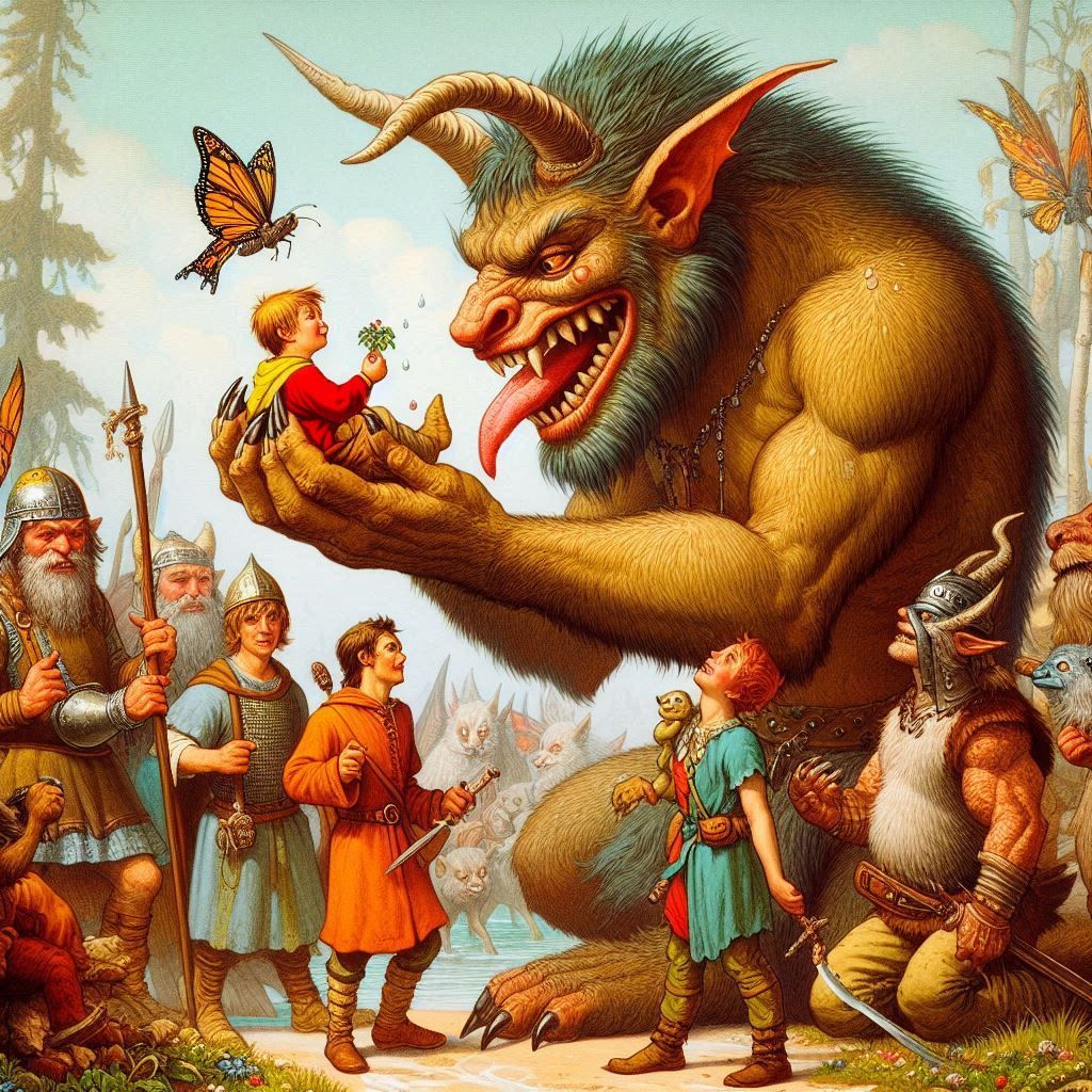 Grendel is friendly to children