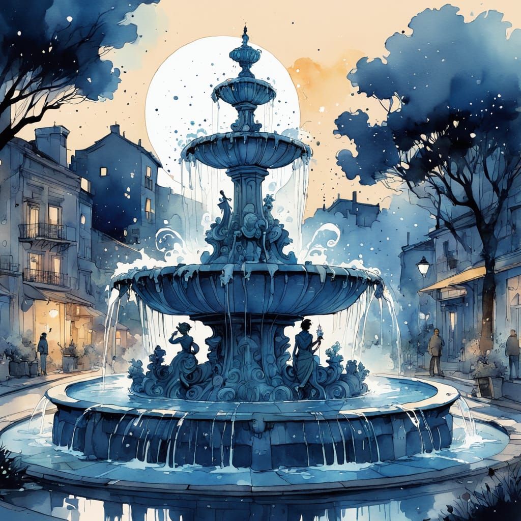 City fountain  by @EllaMoonDesign