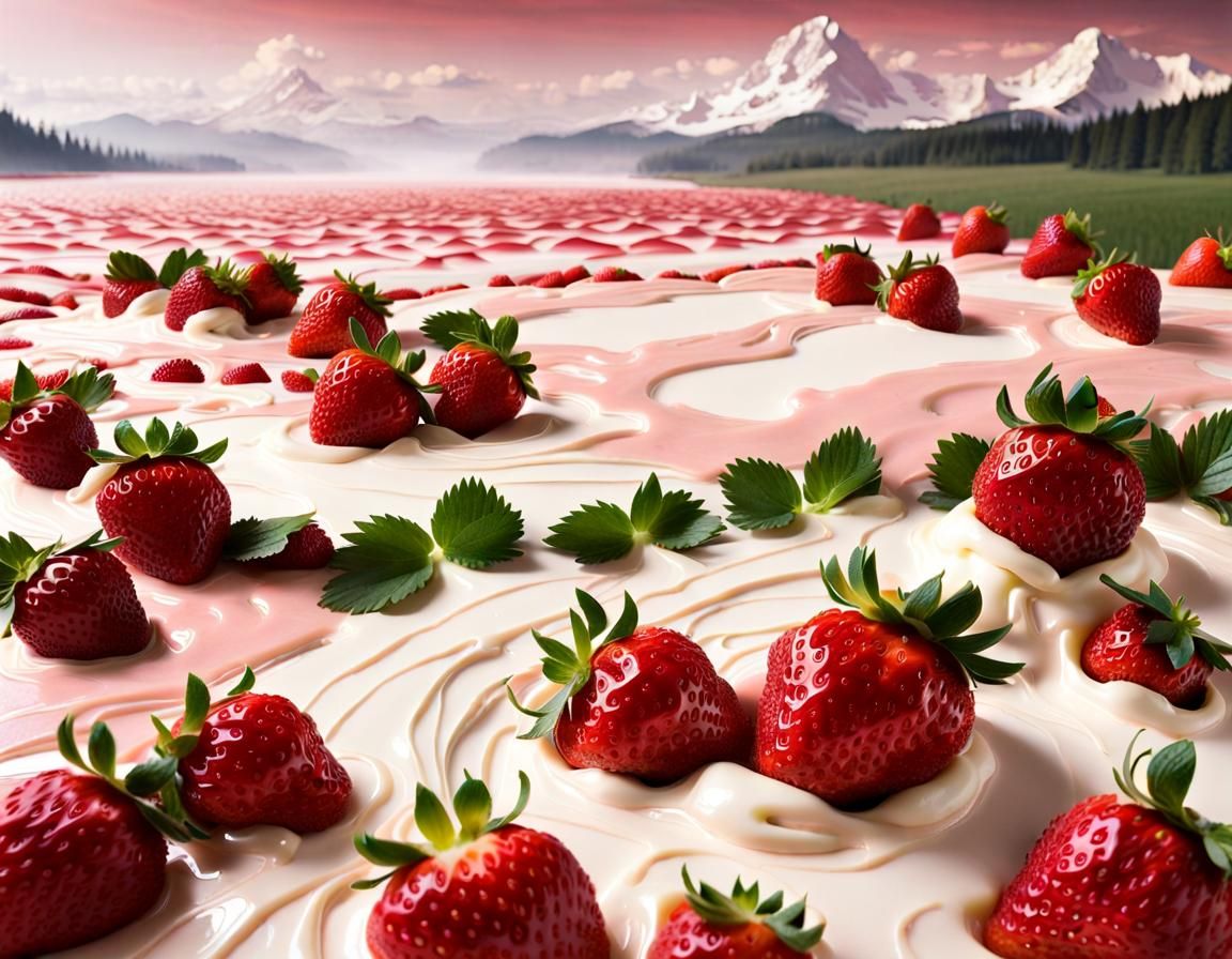 Strawberries and Cream Landscape
