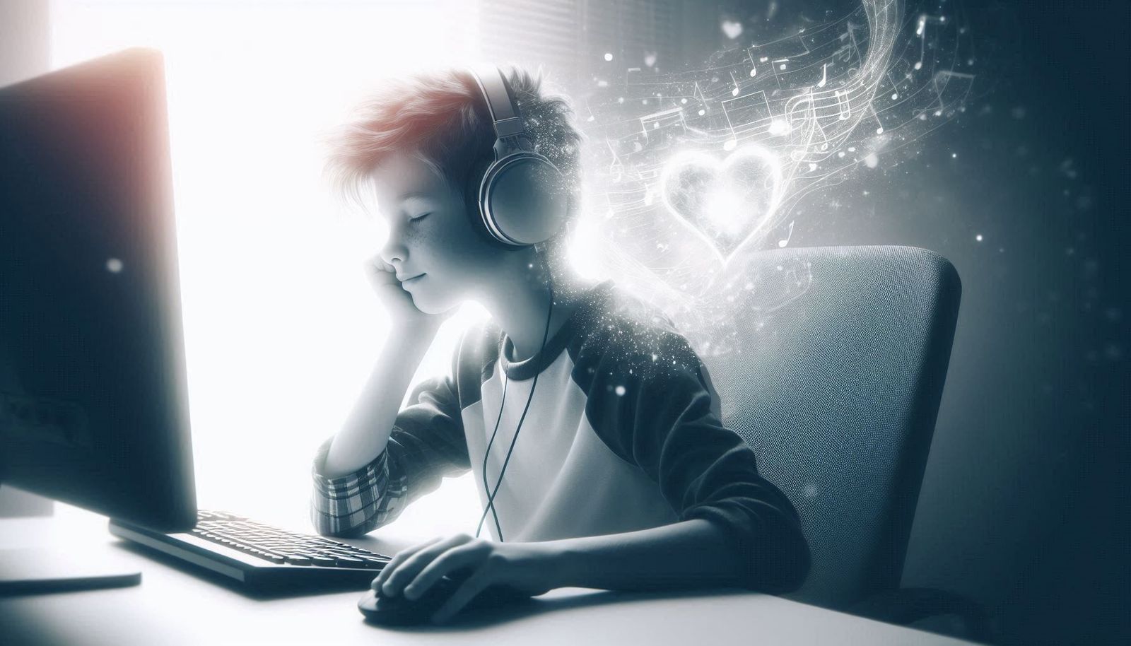 Music seems to heal his soul.