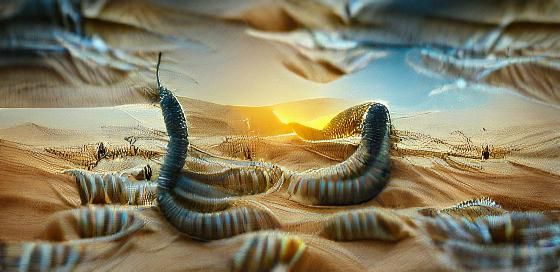 “Giant desert sand worms”