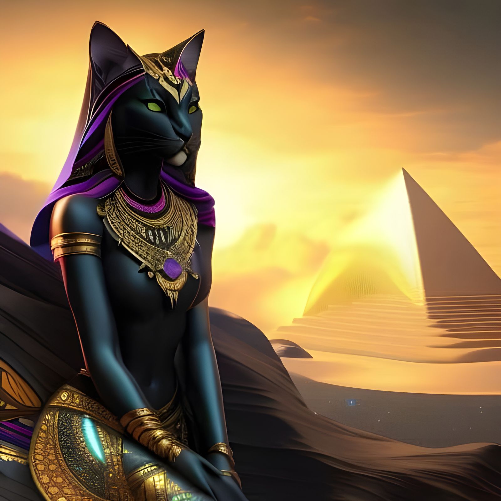  Bastet, daughter of Ra and Isis   by @Kikifoufou