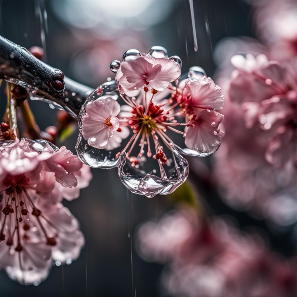 Water crystal flower