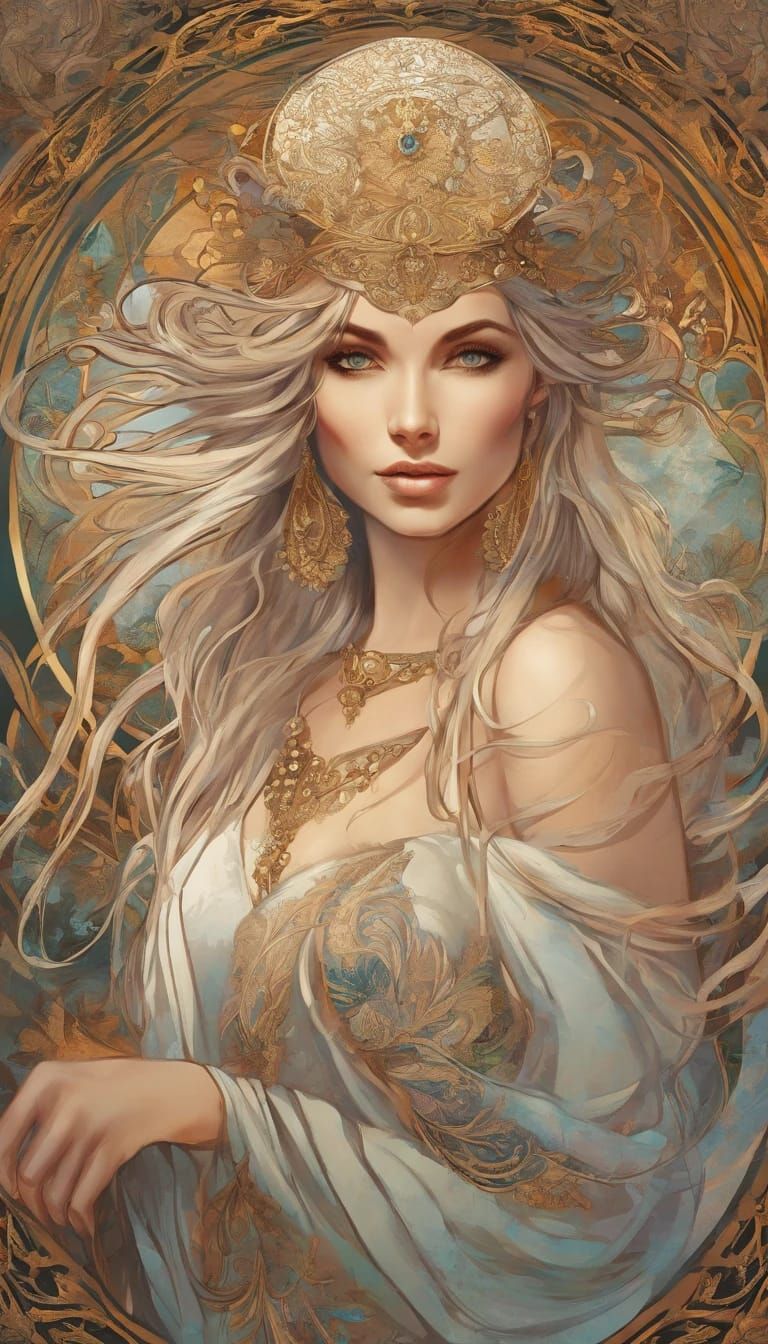 (Art Nouveau style) Girl 1