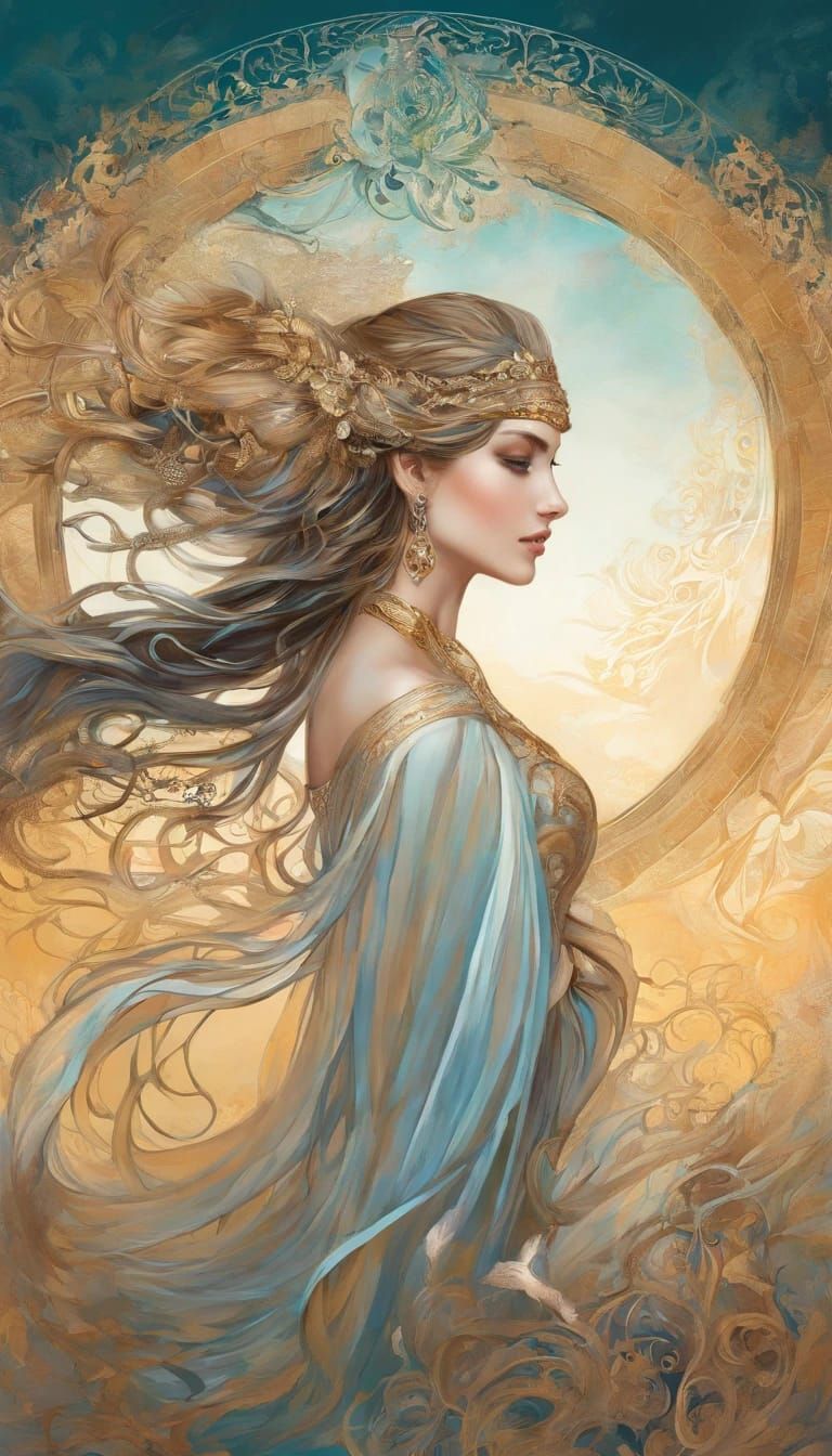 (Art Nouveau style) Girl 2