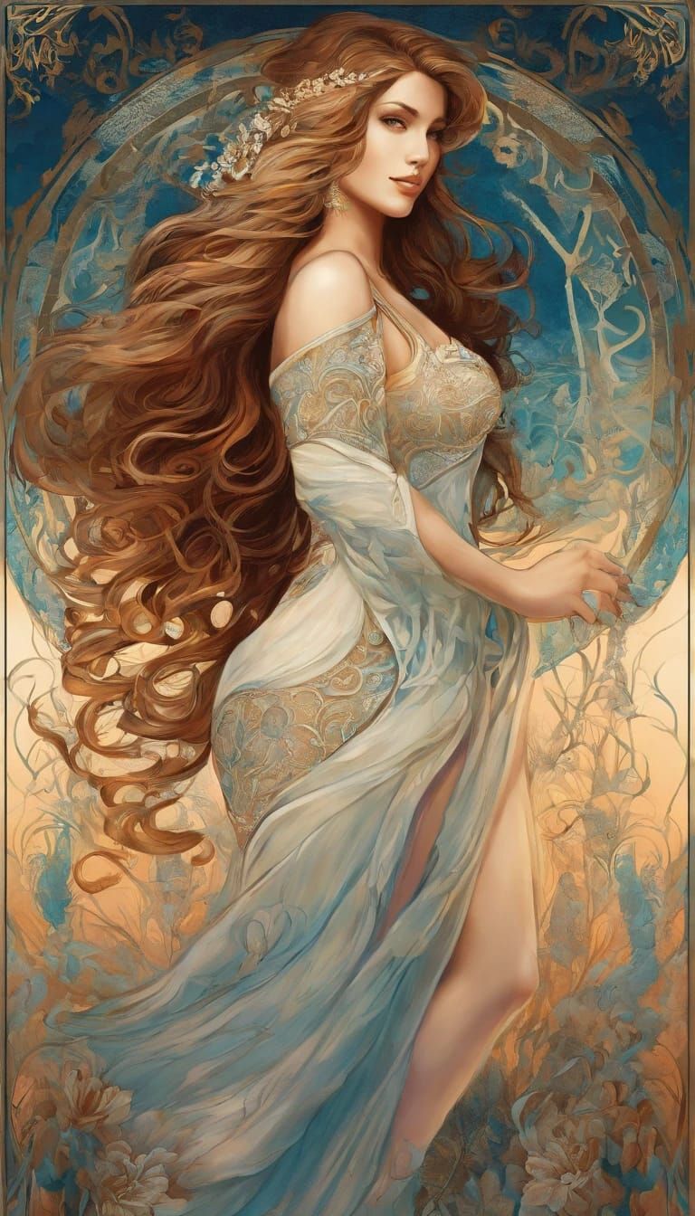 (Art Nouveau style) Girl 3