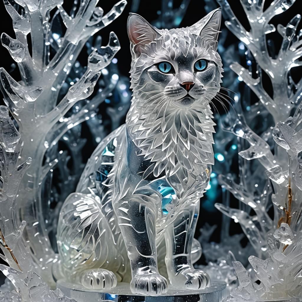 A ice cat  by @BACHELARD