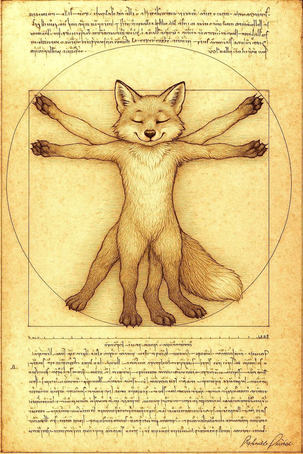 Vitruvian Fox