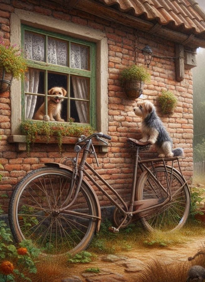 Hey bro, let's go for a ride 🐶🐶😊😁